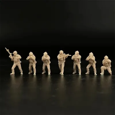 1/72 Scale Resin Model US Navy SEALs 7 Soldier Figures Military Miniature • $13.50