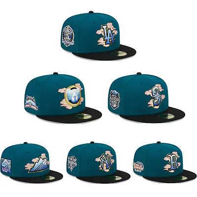 New Era LA Dodgers Cloud Spiral Dark Green 59FIFTY Fitted Cap • $19.77