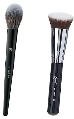 SIGMA F89 Bake Kabuki Makeup Liquid Cream Brush + SEPHORA Pro Powder Brush #59 • $41.80