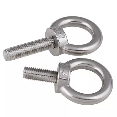 M12 Stainless Steel A2 Lifting Eye Bolt Longshank Nut Marine Grade Rigging Deck • $8.15