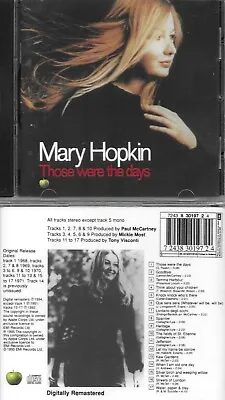 Mary Hopkin-those Were The Days/best Of-reissue Of Apple Cd New Sealed • $15