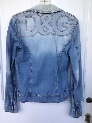 Dolce & Gabbana Woman’s Vintage Logo Blue Denim 4 Pocket Jacket Size M. • $122