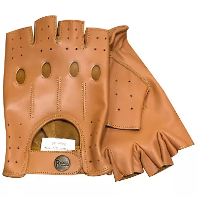 Retro Style Leather Fingerles Driving Cycling Fashion Vintage Unlined Gloves 309 • £14.99