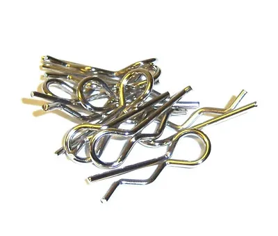 RC 1/8 Scale Silver Nito Buggy Body Cover R Large 34mm Clips Pin Secure Shell 10 • £3.63