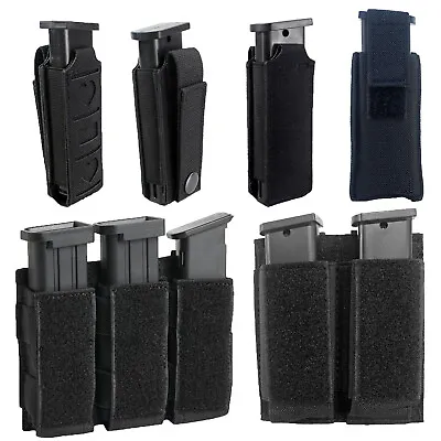 Black Magazine Pouch Single/Double/ Triple Mag Holster For Glock 9mm .40 .45 Cal • $8.99