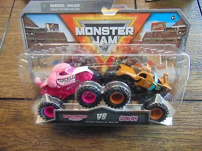 2022 NEW SPIN MASTER Monster Jam TRUCKS 2-Pack SCOOBY DOO & PINK POODLE • $17.99