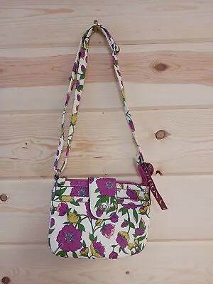 NWT Merona Floral Over Shoulder Adjustable Straps Purse W/ Zipper • $14.99