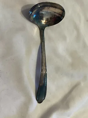 Vintage 1935 National Silver Co (NSC) EPNS Silver Plate Plume Ladle 6  • $5