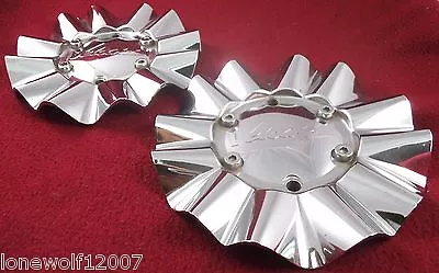 Veloche Wheels Chrome Custom Wheel Center Caps Set Of 2 # CAP611 • $119
