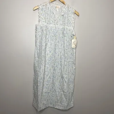 Vintage Barbizon Nightgown Womens Size Petite Floral Cotton Lace Union Made NWT • $29.95