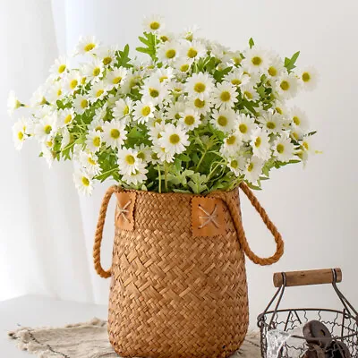 £7.95 • Buy Seagrass Basket Flower Plant Woven Egg Storage Wicker Pot Home Laundry Hamper UK