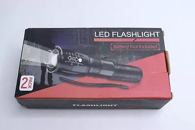 (2-Pk) LED Tactical Flashlight Water Resistant Military Grade 2000Lm • $10.35