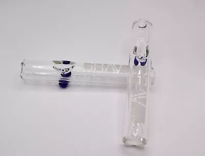 GRAV Mini Steamroller - Clear Glass Dry Pipe With White Logo • $9.49