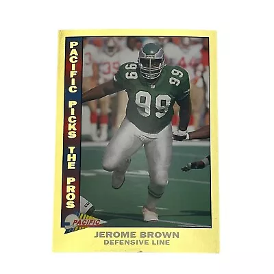 1992 Pacific Picks The Pros Gold Jerome Brown Philadelphia Eagles #11 Rare Card • $4.19