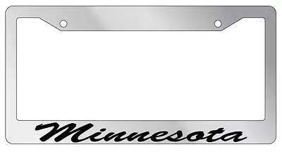 Chrome License Plate Frame CURSIVE Minnesota Auto Accessory 999 • $9.79