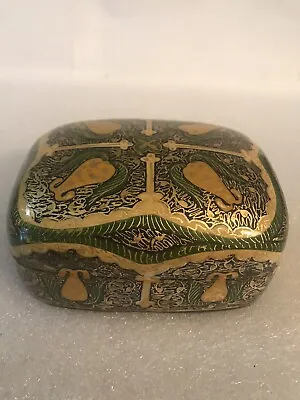 Vintage Handcrafted Paper Mache Ring Box From India • $4