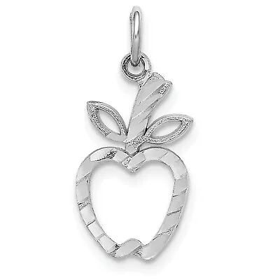 14k Gold Diamond-cut Apple Charm D1287 • $94.35