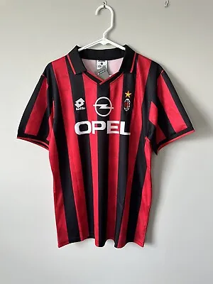 Paolo Maldini AC Milan Lotto New Men’s Retro Vintage Home Soccer Jersey - XXL • $60