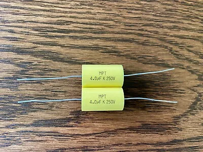 2 X 4uF 250V 4mfd NP Non Polarized Crossover Audio Capacitor MPT Film • $4