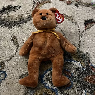 Ty  Grizzwald  Beanie Baby Brown Teddy Bear Mint With Mint Tags • $7.40