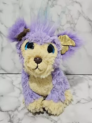 Moose 2020 Puppy Dog Purple Brown Big Blue Eyes Stuffed Animal Plush Toy • $8.50