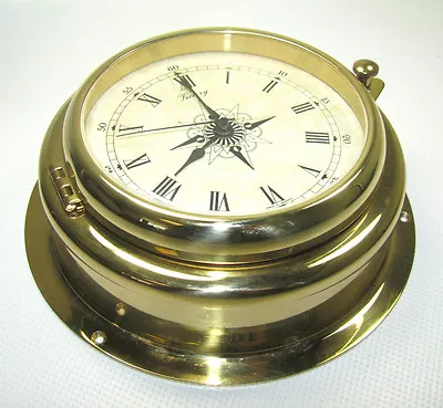 Victory BA630 Maritime Clock Brass 4  100mm Dial From Germany 135-237 • $199.99