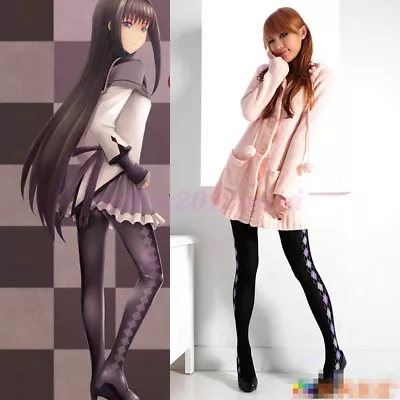 Puella Magi Madoka Magica Homura Akemi Cosplay Costume Show Cos Socks Free Size • $16.99