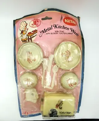 Vintage Toy Metal Kitchen Ware With Toaster Set JV Import. • $3.99