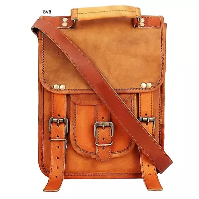 Leather Messenger Travel Laptop Work Computer Satchel Shoulder Bag Men & Women • $79.48