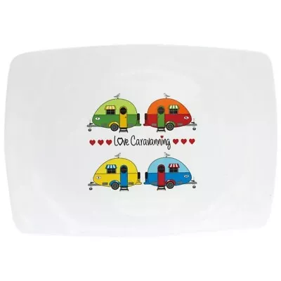 Flamefield Love Caravanning Caravan Large Melamine Camping Platter • £5.99