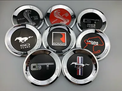 Chrome Black Decklid Emblem 5.9'' Round Trunk Badge For Mustang SHELBY GT500 • $23.99