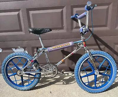 1982 Old School Bmx Mongoose Motomag Bike Very Rare Blue Free Wheel Moto Mags • $2500
