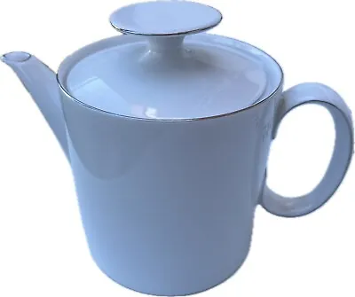 Thomas Rosenthal Germany Vintage 3 Cup Lid Teapot Platinum Band Coupe MCM EUC • $35
