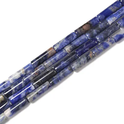 Natural Sodalite Cylinder Tube Beads Size 4x13mm 15.5'' Strand • $7.99