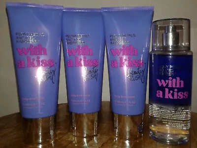 4x VICTORIA'S SECRET PINK BEAUTY RUSH WITH A KISS DOUBLE MIST DRINK LOTION RARE • $78.99