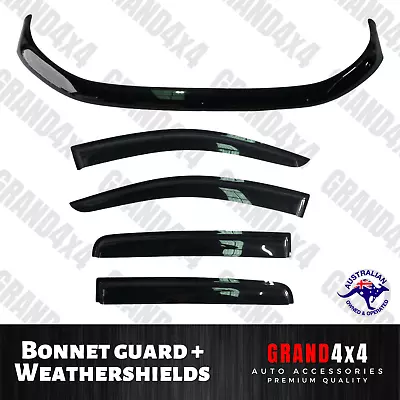 Bonnet Protector + Weathershields For Ford Ranger PX1 2011-2015 Dual Cab Tinted • $107.90