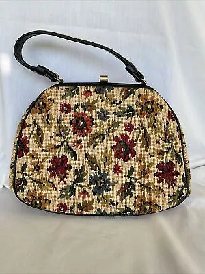 KADIN Vintage Carpetbag Tapestry Floral Bag~12” • $55