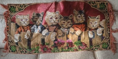$179.99 • Buy VINTAGE CUTE KITTEN CATS CAT Tapestry Wall Hanging Rug 27x40 Inches SWEET GIFT