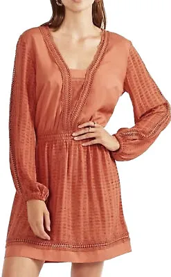 TIGERLILY Maresa Guava Dress Size 10 Long Sleeve Mini RRP$249 Beach Boho • $49