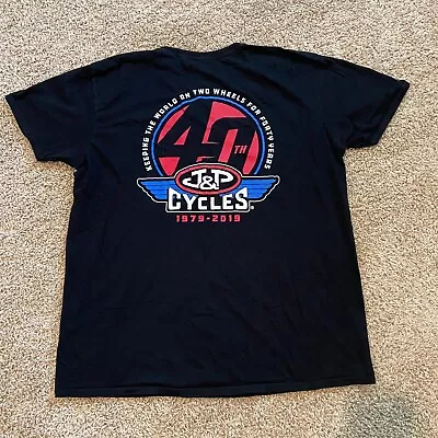 J & P Cycles 40th Anniversary 1979 - 2019 Vintage Shirt Black Motorcycles - XL • $25