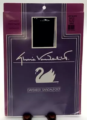 NOS Gloria Vanderbilt Daysheer Pantyhose Off Black Size D • $13.53