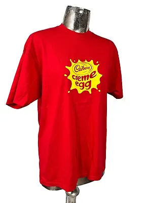 CADBURY CREME EGG T-Shirt Size Large NEW Red 100%Cotton Womens STARWORLD Vintage • $17