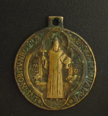 Vintage Saint Benedict Medal Religious Holy Catholic • $10.39