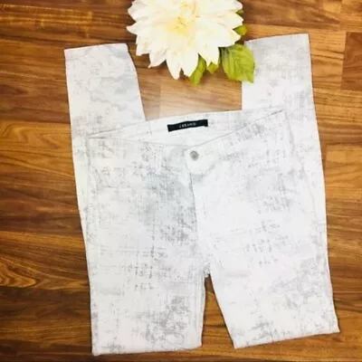 J Brand Super Skinny 28  Waist 29  Inseam Coat Noise Jeans Washed Abstract Print • $50