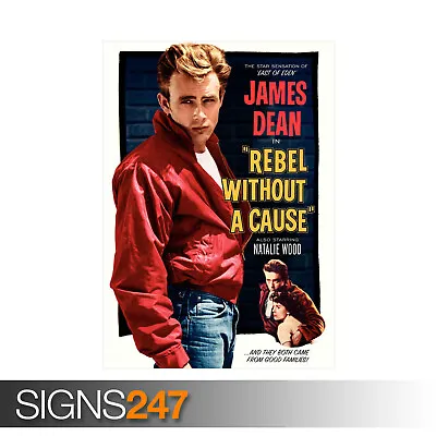 REBEL WITHOUT A CAUSE #2 JAMES DEAN (ZZ335) MOVIE POSTER Poster Print A1 A2 A3 • £8.95