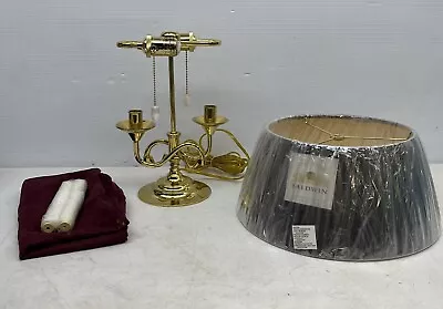 Old Stock Vintage Baldwin Brass Lamp Sheffield Twin Pull Candlestick **READ** • $299.99