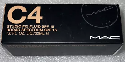 New Mac Foundation Studio Fix Fluid Foundation C4 | SPF 15 | 1oz Matte Coverage  • $23.60