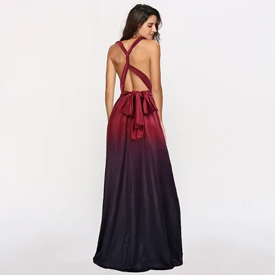 Women Sexy Dress Multi Way Wrap Convertible Cross Bandage Infinity Maxi Dress • £27.83