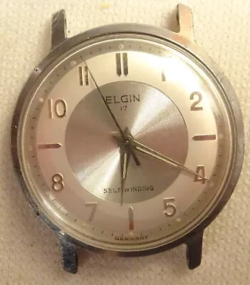 Vintage Elgin Automatic Wristwatch 17J Vintage Parts Repair 756 PUW1260 Gemany • $29.99