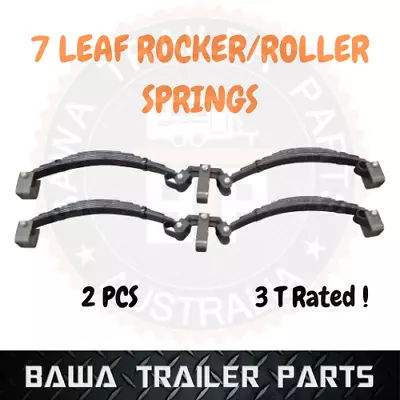 7 Leaf 3T Rocker Roller Tandem Trailer Spring Set Caravan Horse Float 15/16  Rim • $396